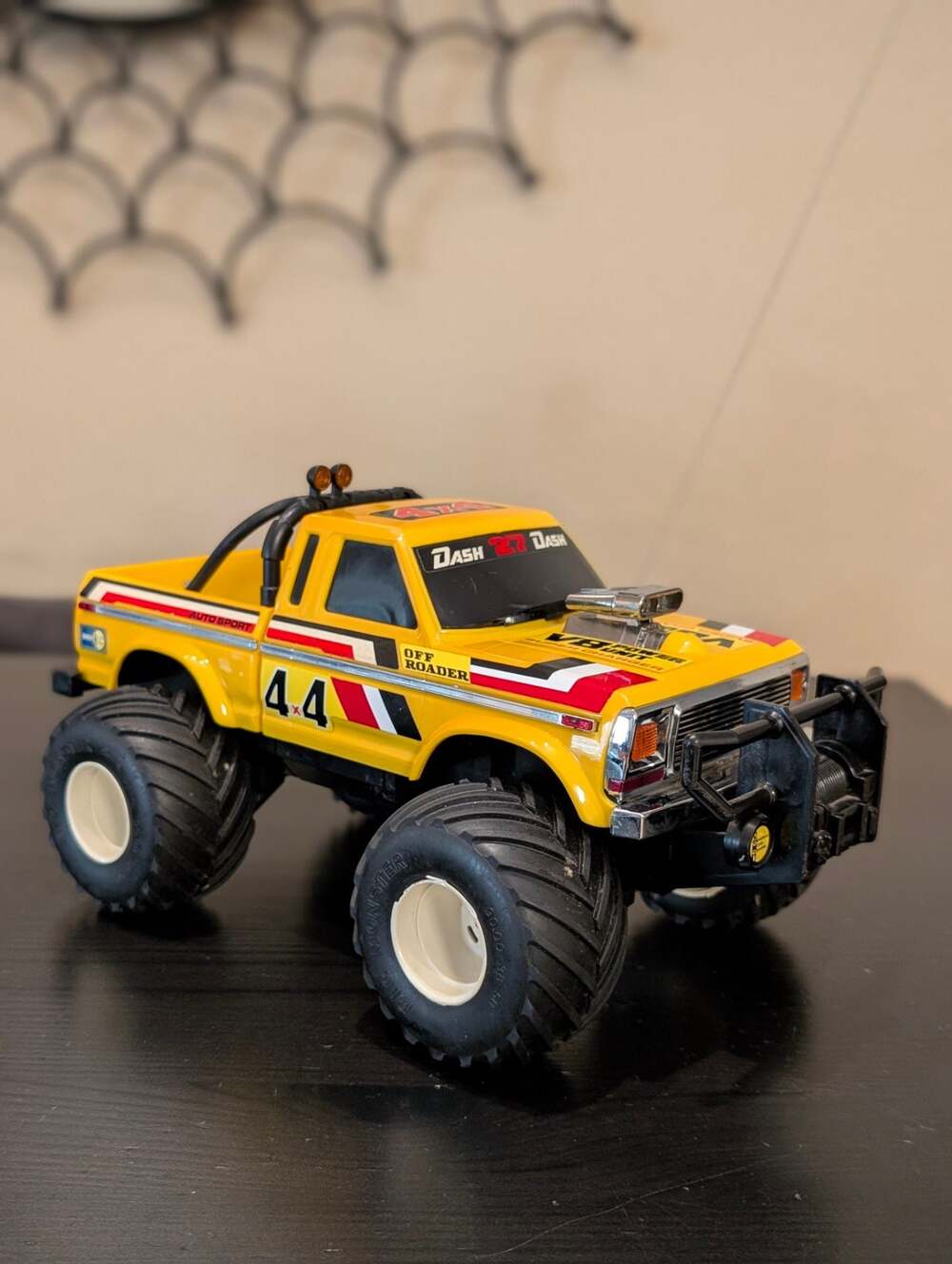 Vintage Radio Shack 4x4 Off-Roader RC Monster Truck Yellow Cat. No. 60-4057A